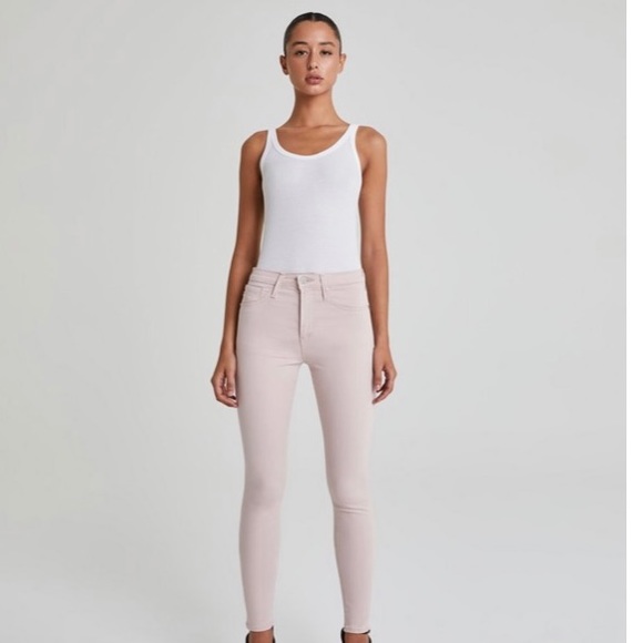 Ag Adriano Goldschmied Denim - AG Theory! 5x HP🔥 EUC! Cigarette Leg style - size 24; light pink/pale color